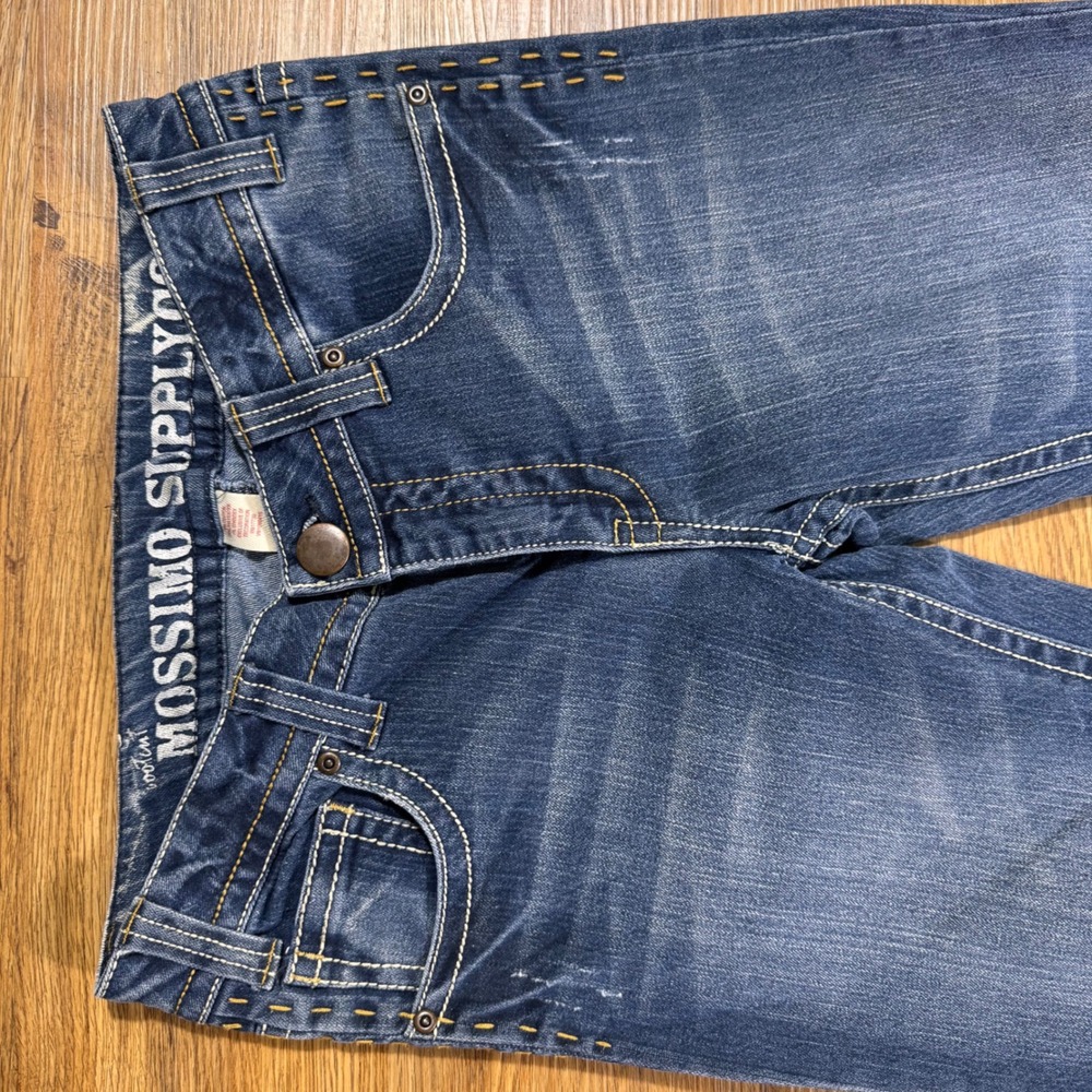 Mossimo Supply Co TEEN Bootcut Jeans Size 16 Medium Wash Embroidered Pockets - Picture 3 of 13